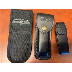 Pocket Knife Cases Lot of 3