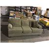 Image 1 : NEW Upholstered 3 seat Living room sofa with throw cushions - olive color