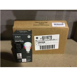 Case of 4 GE Full Color Smart Bulbs LED A19