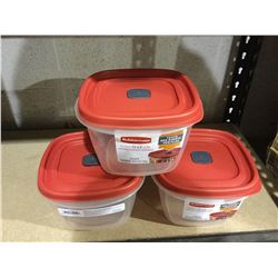 Case of 3 Rubbermaid 7-Cup Containers