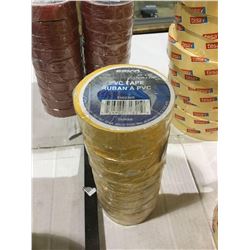 PVC Tape Yellow 3/4" x 66' (10ct)