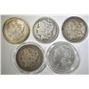 Image 1 : 5 CIRCULATED MORGAN DOLLARS