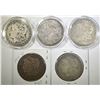 Image 1 : 5 CIRCULATED MORGAN DOLLARS