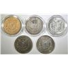 Image 2 : 5 CIRCULATED MORGAN DOLLARS