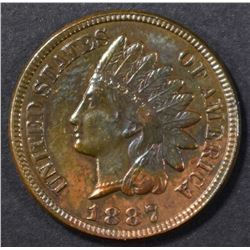 1887 INDIAN CENT  BU RAINBOW TONING