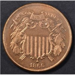 1866 TWO CENT PIECE  BU