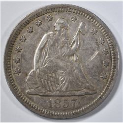 1857-O SEATED LIBERTY QUARTER  XF