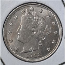 1908 LIBERTY NICKEL   BU
