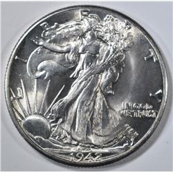 1942 WALKING LIBERTY HALF DOLLAR  GEM BU