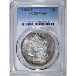 1878 8TF MORGAN DOLLAR  PCGS MS-63