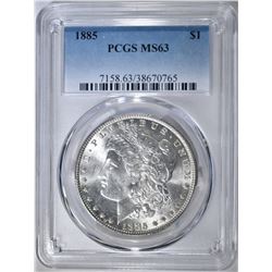 1885 MORGAN DOLLAR  PCGS MS-63