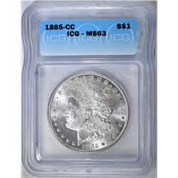 1885-CC MORGAN DOLLAR  ICG MS-63