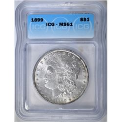1899 MORGAN DOLLAR  ICG MS-61