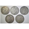 Image 1 : 5 CIRCULATED MORGAN DOLLARS