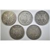 Image 2 : 5 CIRCULATED MORGAN DOLLARS