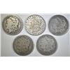 Image 1 : 5 CIRCULATED MORGAN DOLLARS