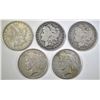 Image 1 : 5 CIRCULATED SILVER DOLLARS