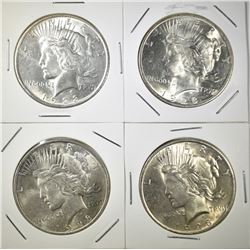 4 1923 PEACE DOLLARS  BU