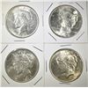 Image 1 : 4 1923 PEACE DOLLARS  BU