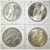 Image 2 : 4 1923 PEACE DOLLARS  BU