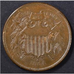 1864 2 CENT PIECE  CH/GEM UNC