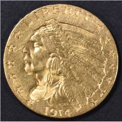 1914-D $2.5 GOLD INDIAN  BU