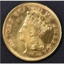 1878 $3 GOLD INDIAN PRINCESS  BU