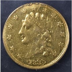 1835 $2.5 GOLD LIBERTY CLASSIC HEAD  XF RIM DAMAGE