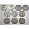 Image 1 : 10 WALKING LIBERTY HALF DOLLARS