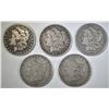 Image 1 : 5 CIRCULATED MORGAN DOLLARS