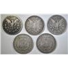 Image 2 : 5 CIRCULATED MORGAN DOLLARS
