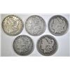 Image 1 : 5 CIRCULATED MORGAN DOLLARS