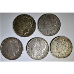 CIRC SILVER DOLLAR LOT: