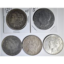 CIRC SILVER DOLLAR LOT: