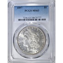 1897 MORGAN DOLLAR  PCGS MS-63