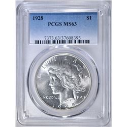 1928 PEACE DOLLAR  PCGS MS-63