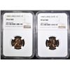 Image 1 : 2-1960 LARGE DATE LINCOLN CENTS, NGC PF-67 RED