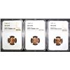 Image 1 : (2) 1968-D & (1) 1969 LINCOLN CENTS, NGC MS-66 RED