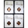 Image 1 : 1984-D, 85, 86-D, 87-D LINCOLN CENTS NGC MS-67 RED