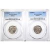 Image 1 : 2-1938-D BUFFALO NICKELS, PCGS MS-64