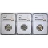 Image 1 : 1938-D, 1940, & 1942-S JEFFERSON NICKELS- NGC MS-6