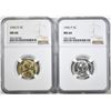 Image 1 : 1945-P,D JEFFERSON NICKELS NGC MS-66