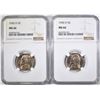 Image 1 : 2-1950-D JEFFERSON NICKELS, NGC MS-66