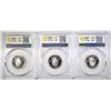 Image 2 : 3- 1999-S SILVER GA STATE QTRS, PCGS PR-69 DCAM