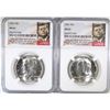 Image 1 : 2-1964 KENNEDY HALF DOLLARS, NGC MS-65