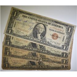 4-1935 $1 HAWAII SILVER CERTIFICATE, LOW GRADE