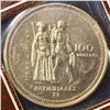 Image 3 : 1976 $100 CANADA OLYMPIC GOLD COIN ORIG PACKAGING