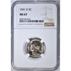 1941-D JEFFERSON NICKEL NGC MS-67