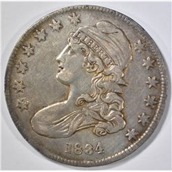 1834 BUST HALF DOLLAR, AU