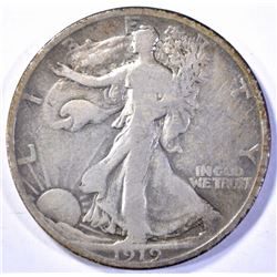 1919 WALKING LIBERTY HALF DOLLAR  FINE